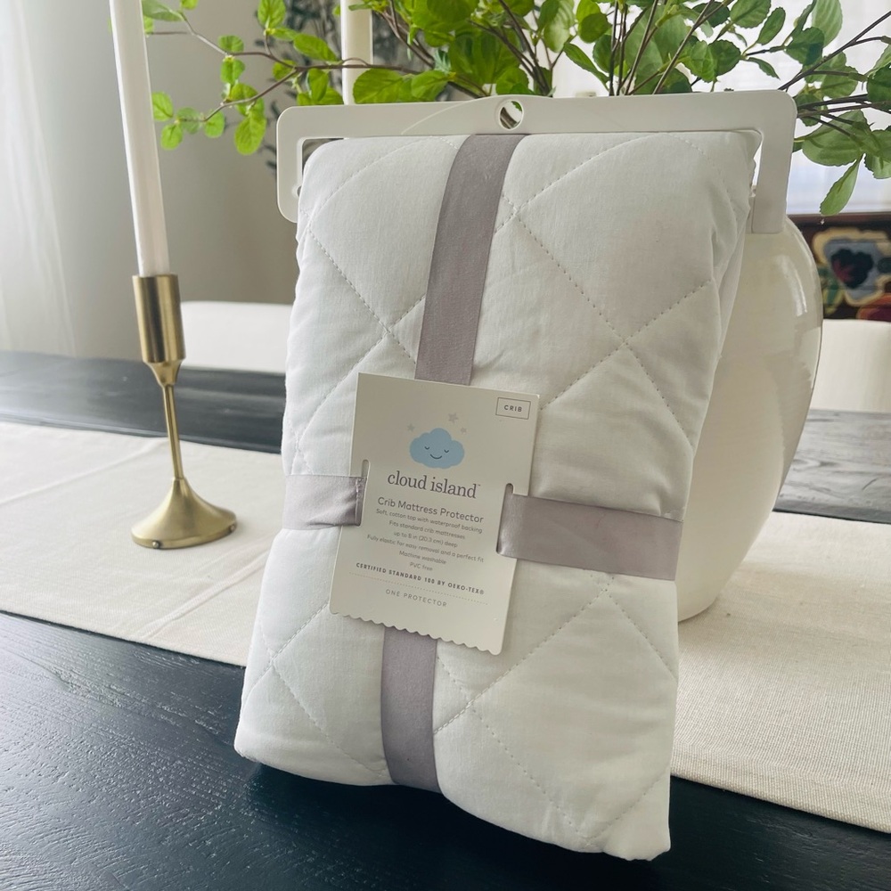 Cloud island crib mattress protector-New